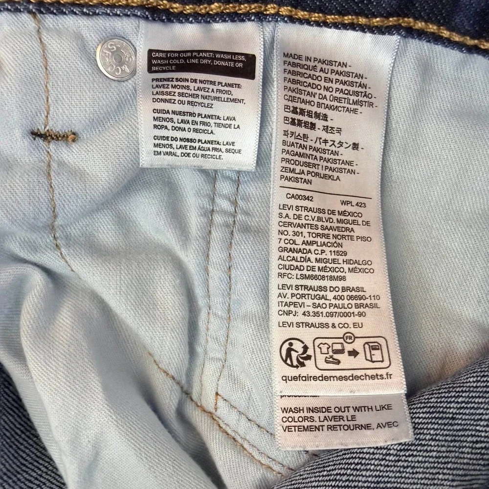 Levis 502 Taper Jeans Mens 34x32 Dark Wash Indigo Denim Americana Classic Fit